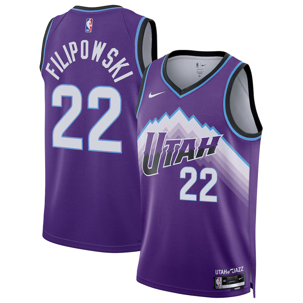 Kyle Filipowski Utah Jazz Unisex Swingman Jersey - Icon Edition - Purple product image 1, provided for visual reference and