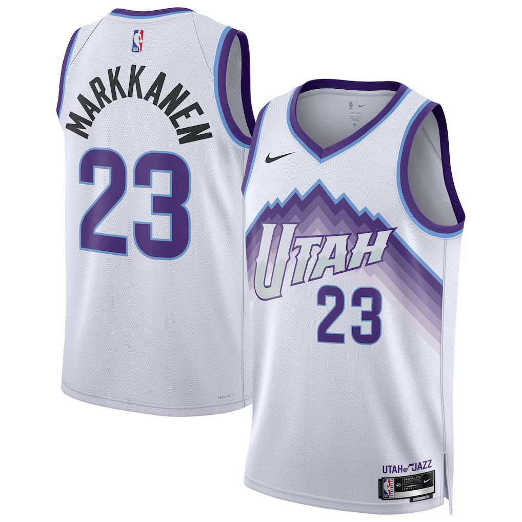 Lauri Markkanen Utah Jazz Unisex Swingman Jersey - Association Edition - White product image 1, provided for visual