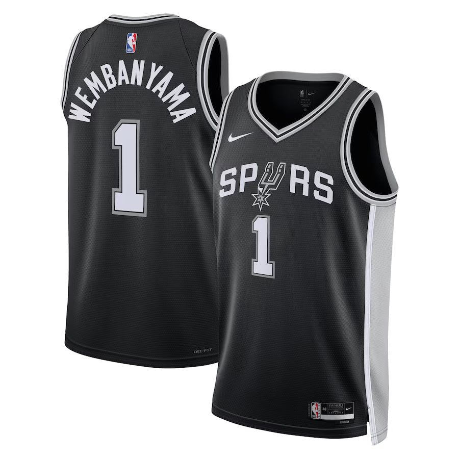 Victor Wembanyama San Antonio Spurs 2023 NBA Draft First Round Pick Jersey - Icon Edition - Black product image 1, provided