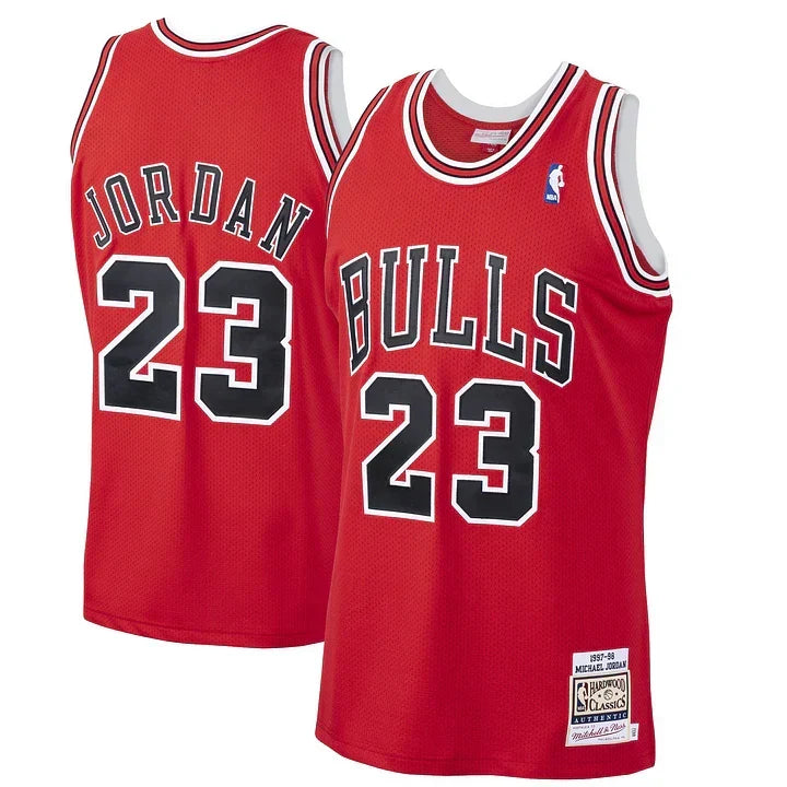 Michael Jordan Chicago Bulls 1997/98 Hardwood Classics Jersey - Red product image 1, provided for visual reference and